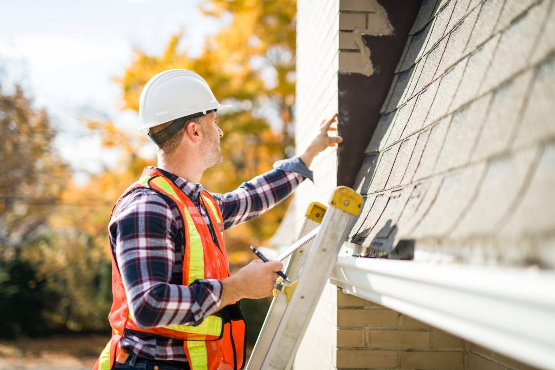 Roof with missing shingles